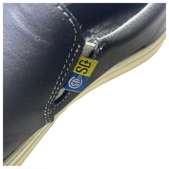 Protective Steel Toe Unisex Safety Work Slip-on Durable Thick Sole Utility Blk 9 - Picture 4 of 14